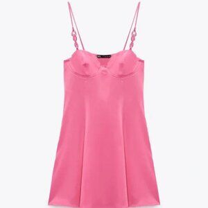 NWT Zara Satin Effect Corset Style Dress | Small